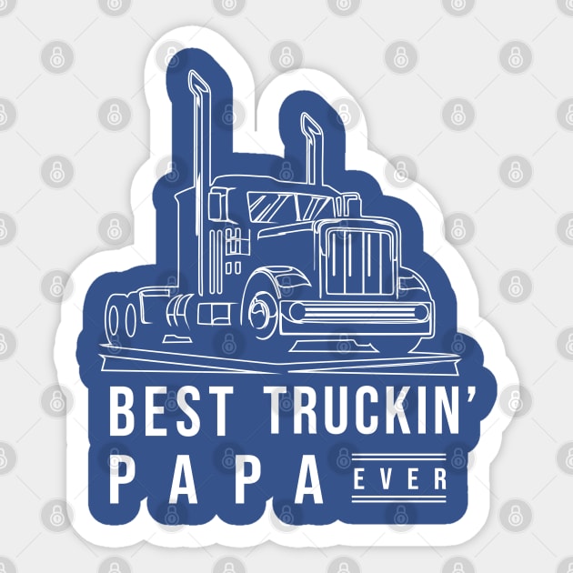 Best Truckin' Papa Ever Sticker by gravisio